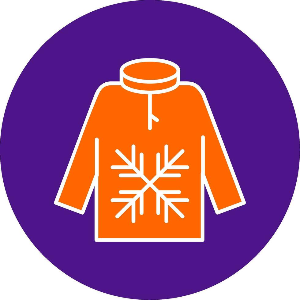 Line Filled Circle Icon vector