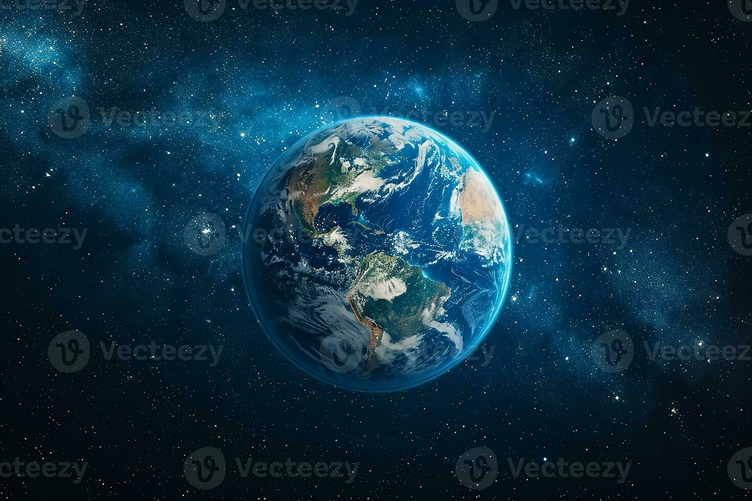 AI generated The planet earth view from space photo