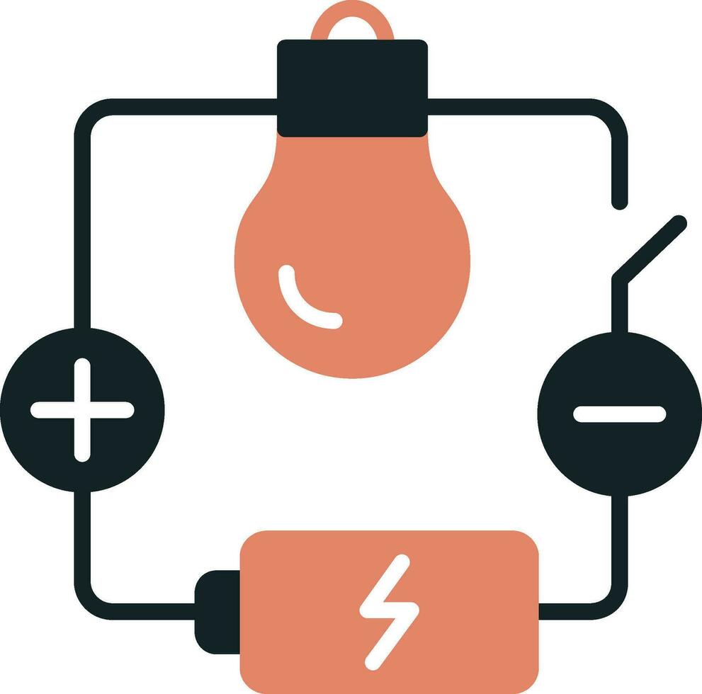 icono de vector de circuito eléctrico