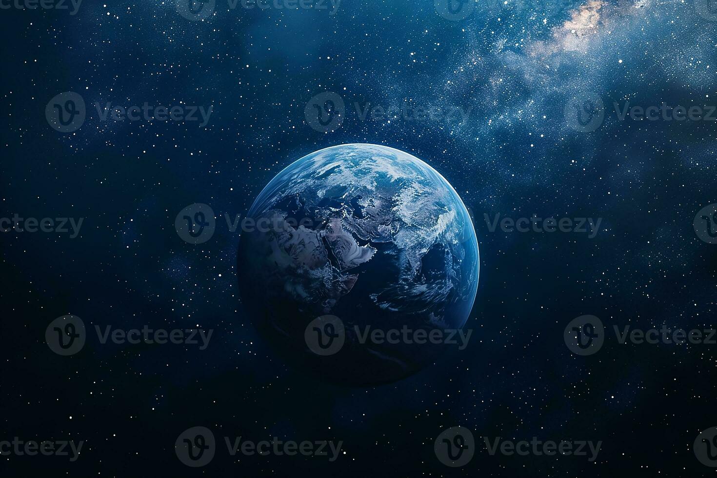 AI generated The planet earth view from space photo