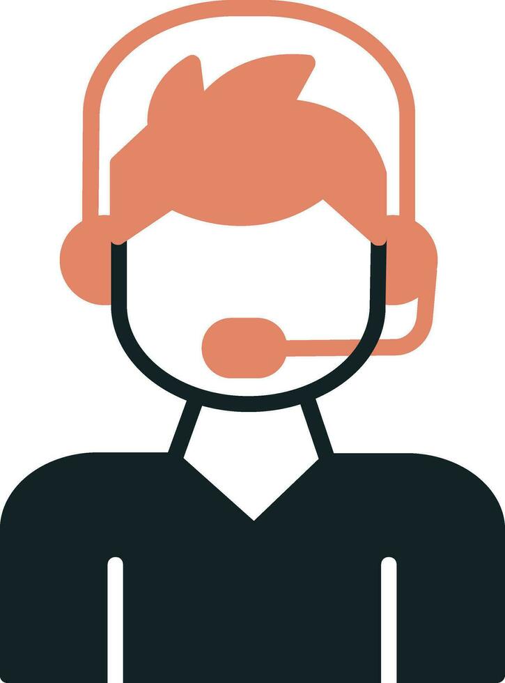 Call Center Agent Vector Icon