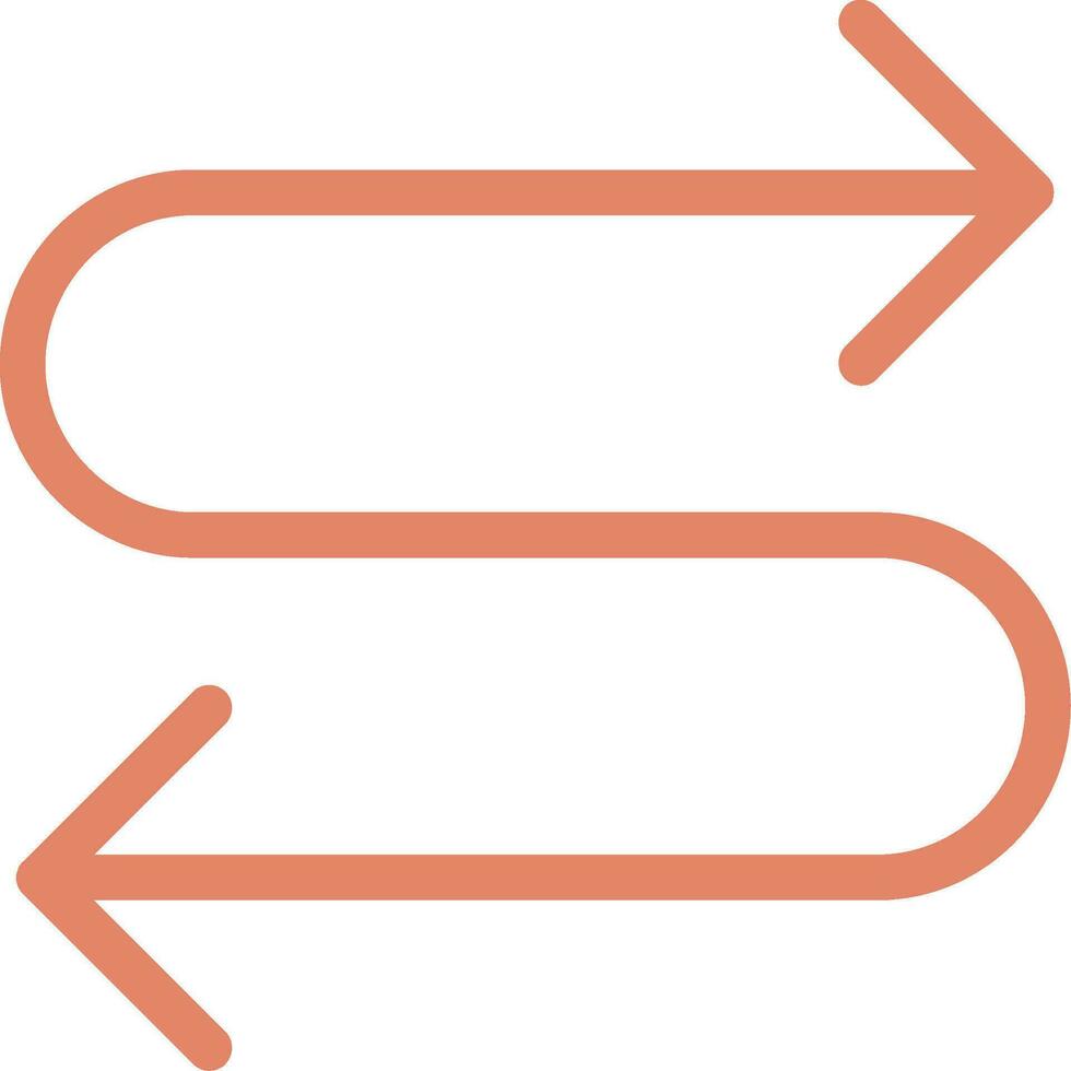 Zigzag Arrow Vector Icon