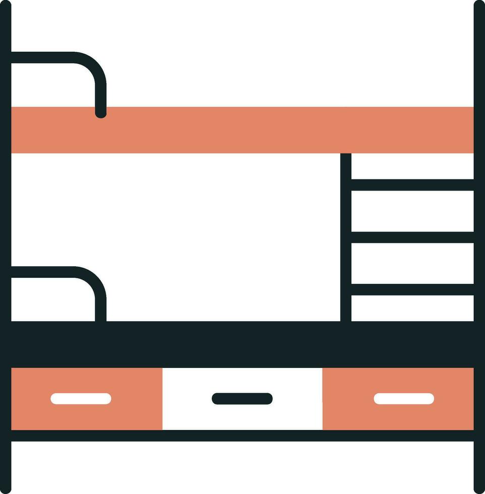 Bunk Bed Vector Icon