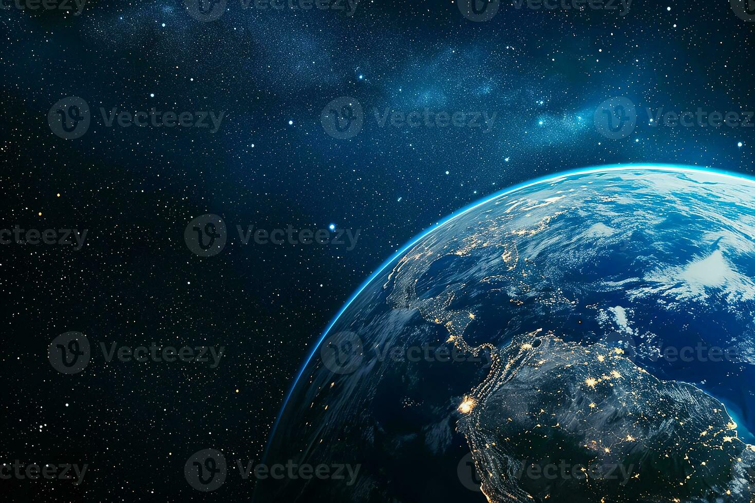 AI generated The planet earth view from space photo