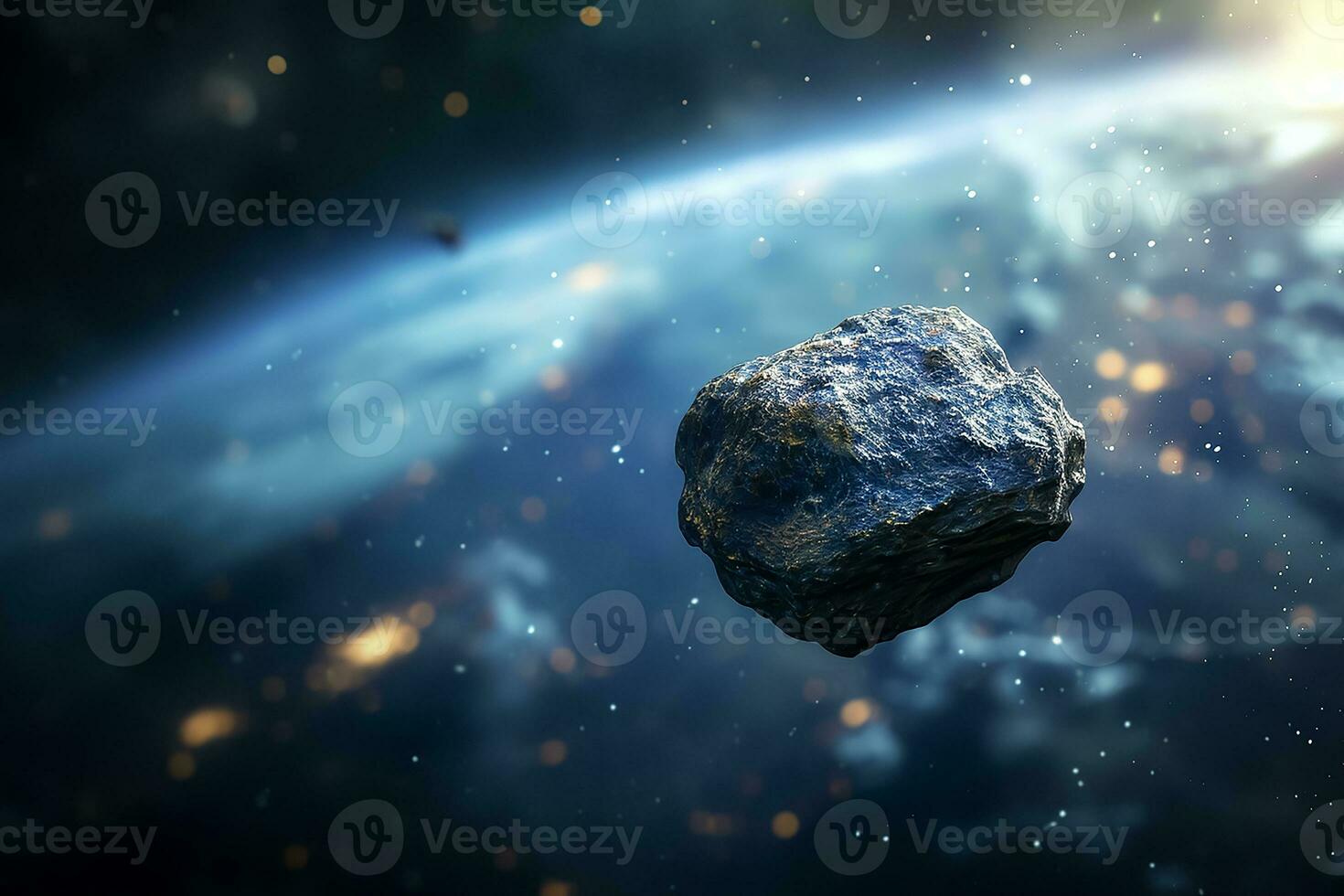 AI generated Asteroid in the space photo