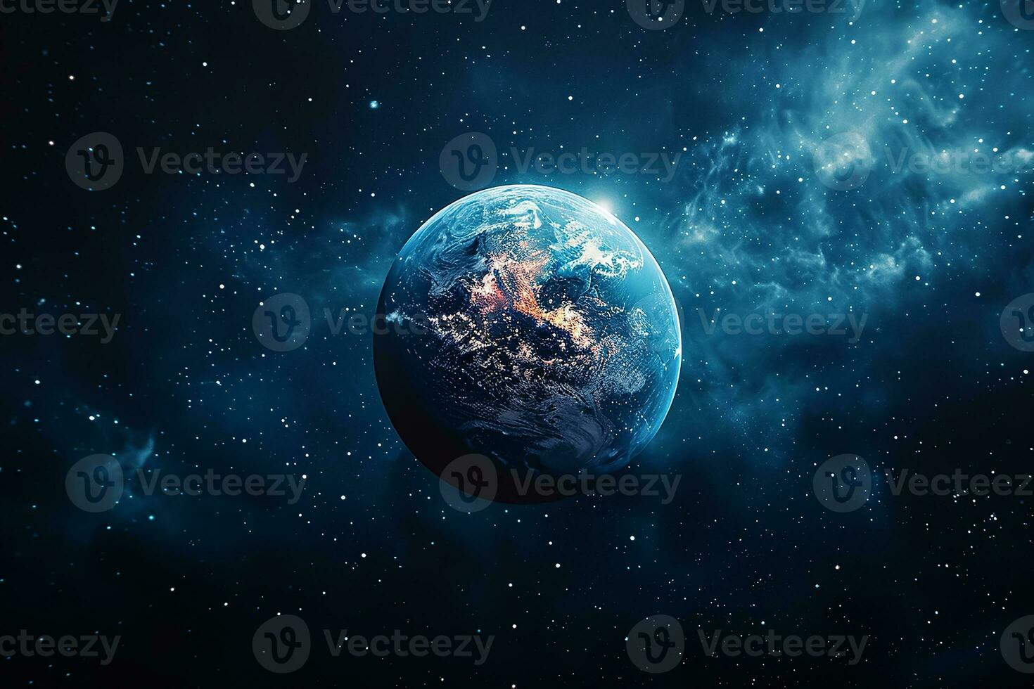 AI generated The planet earth view from space photo