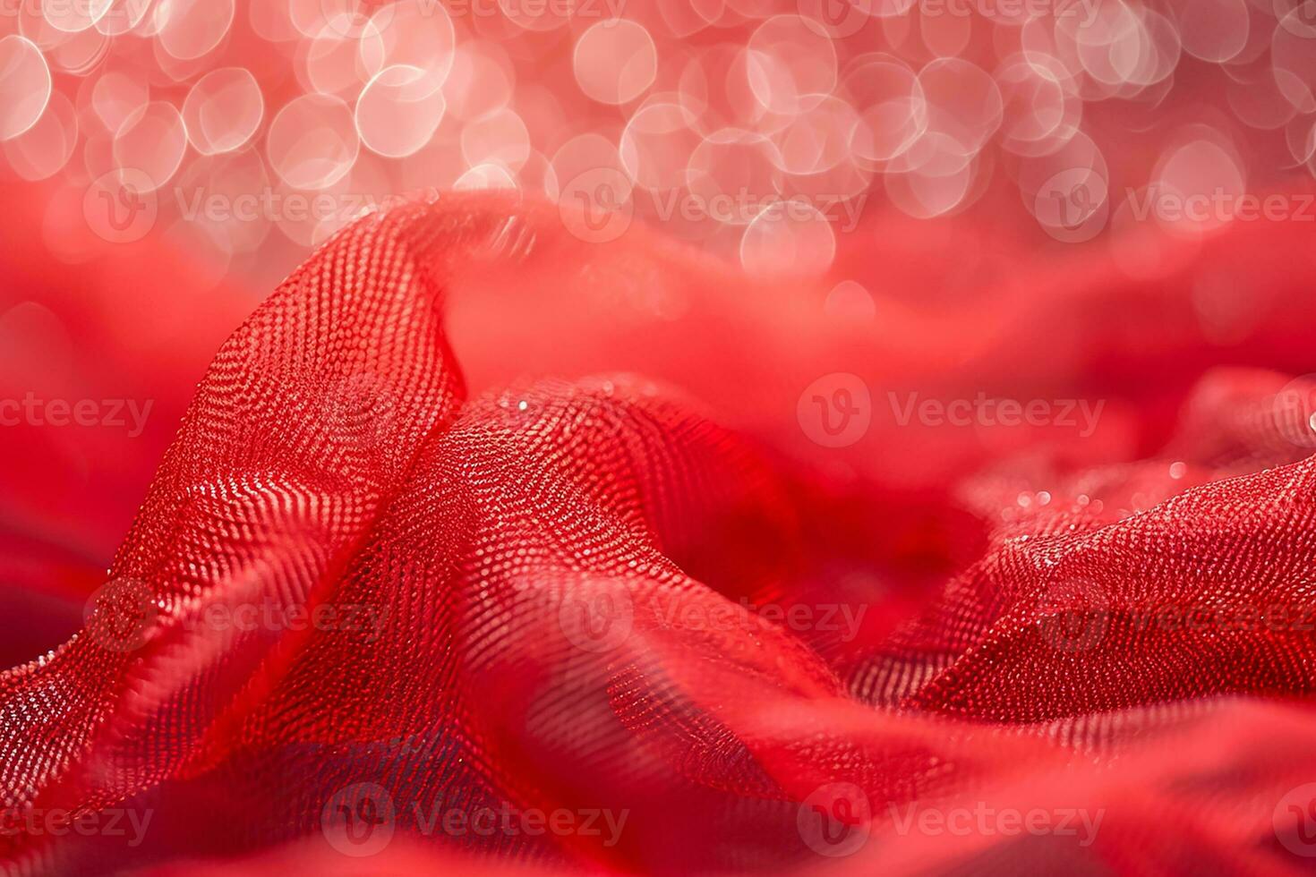 AI generated red color background surrounded by romantic atmosphere of floating Red heart shaped cutout papers photo