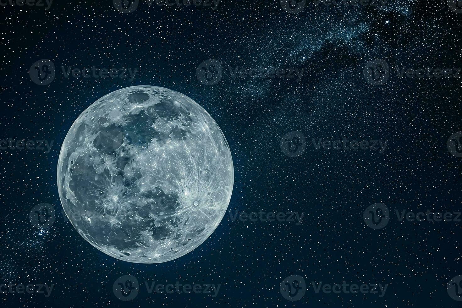 AI generated The Moon view from space photo