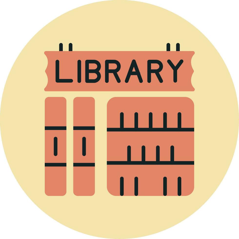 icono de vector de biblioteca