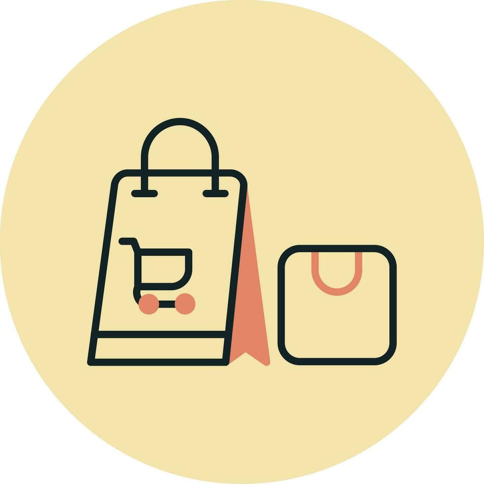 icono de vector de bolsa de compras