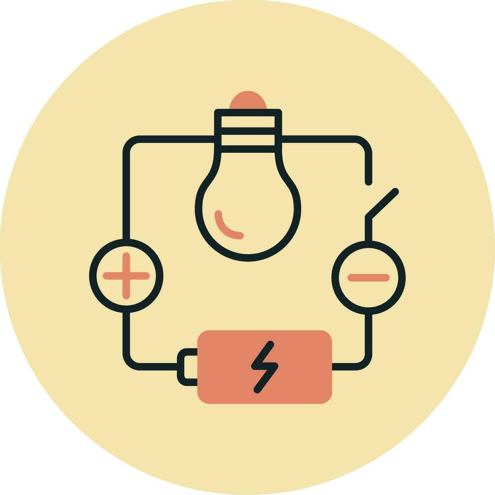 icono de vector de circuito eléctrico