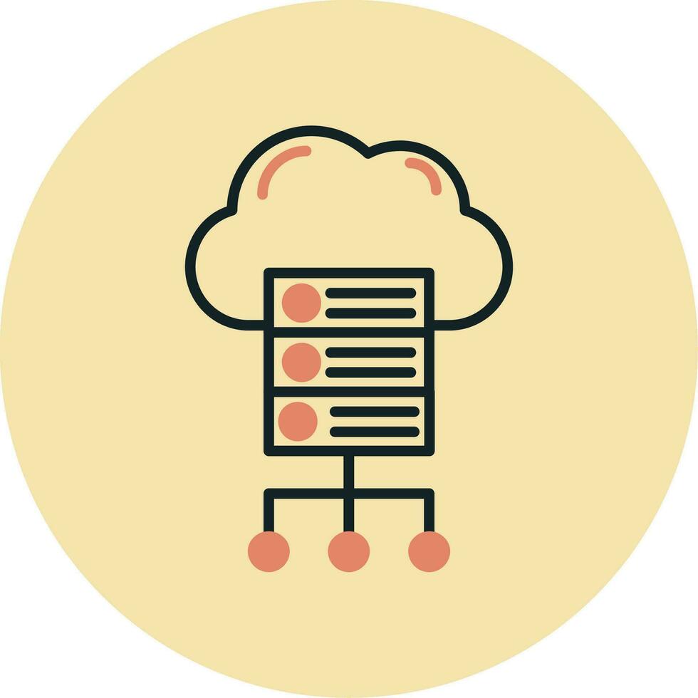 Cloud Server Vector Icon