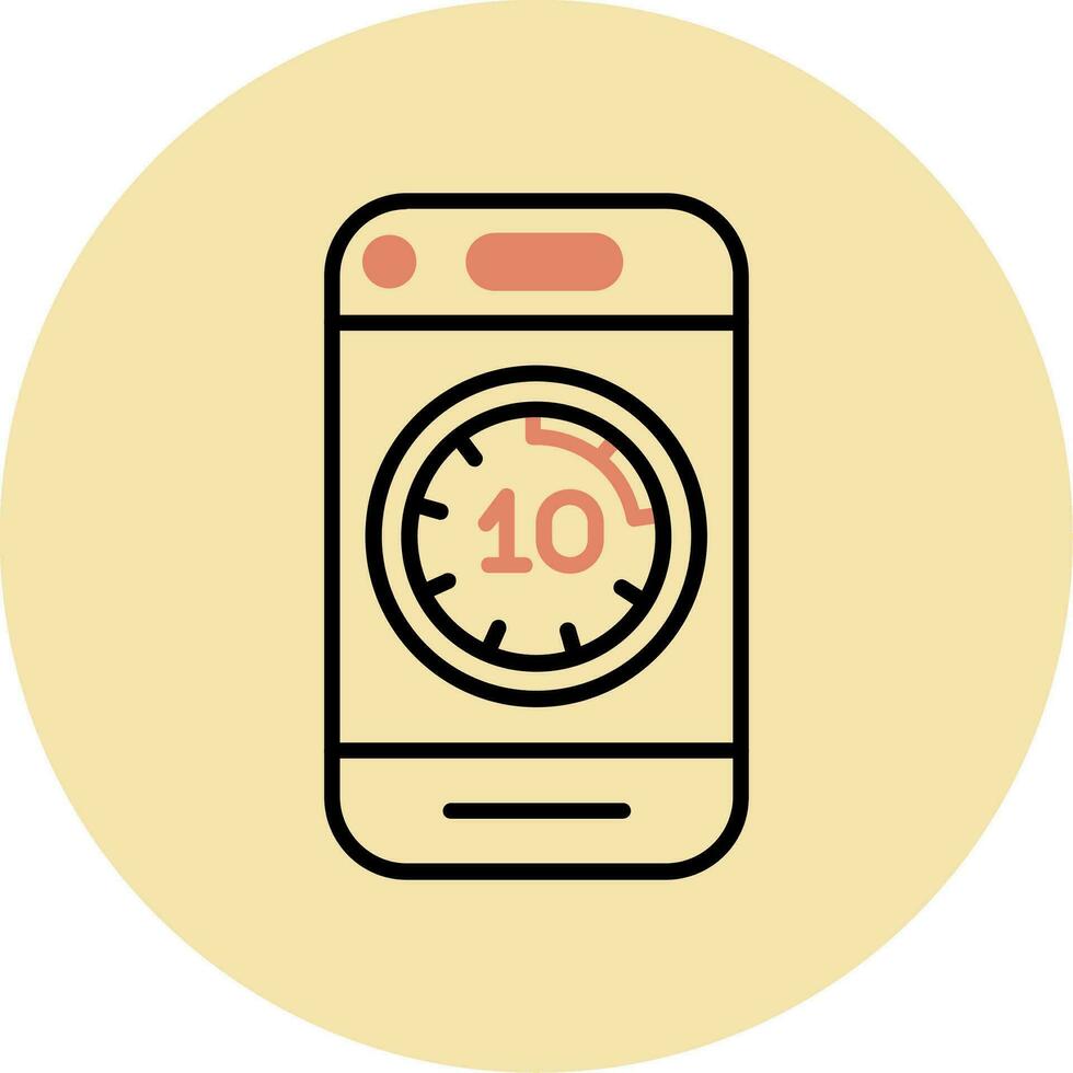 Mobile Phone Stopwatch Vector Icon