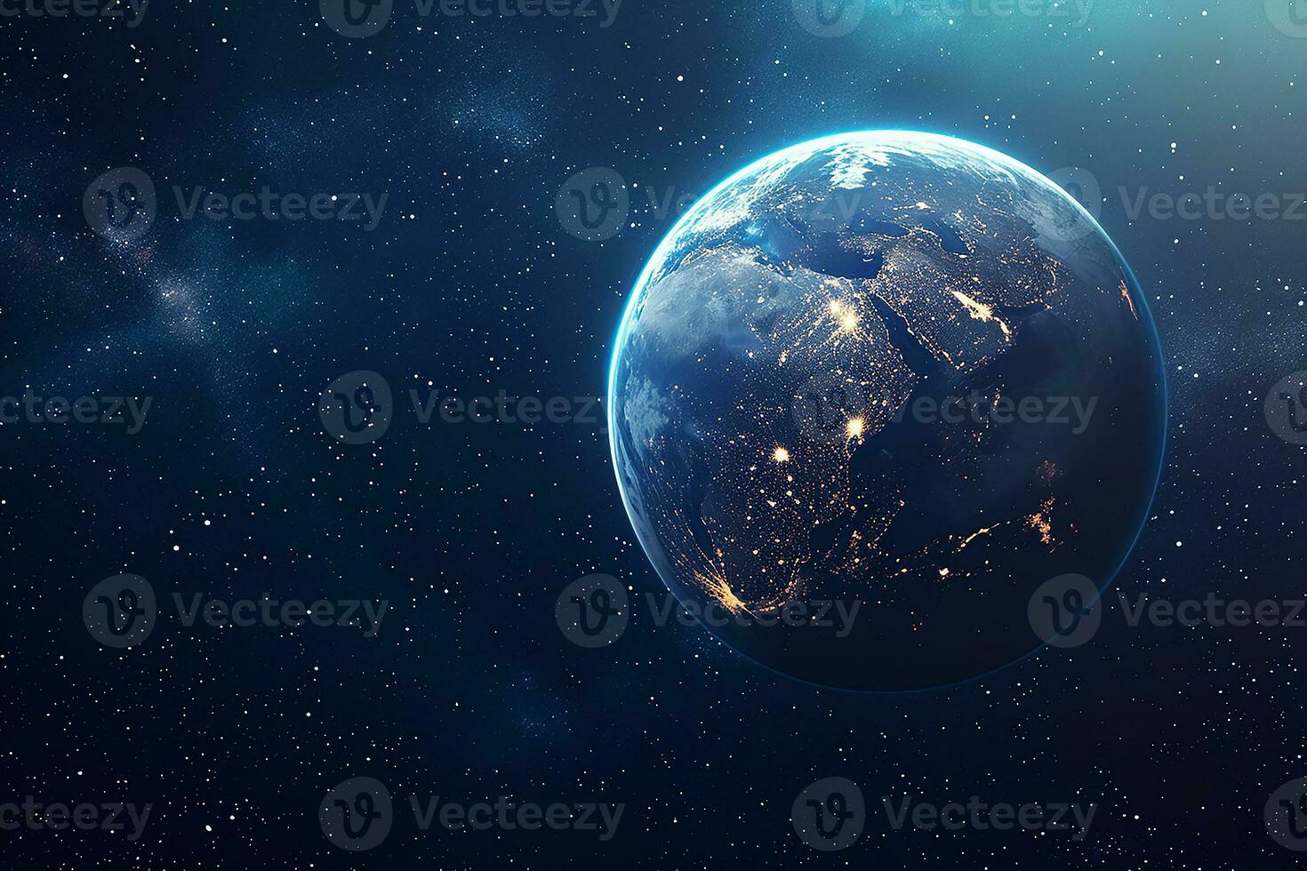 AI generated The planet earth view from space photo