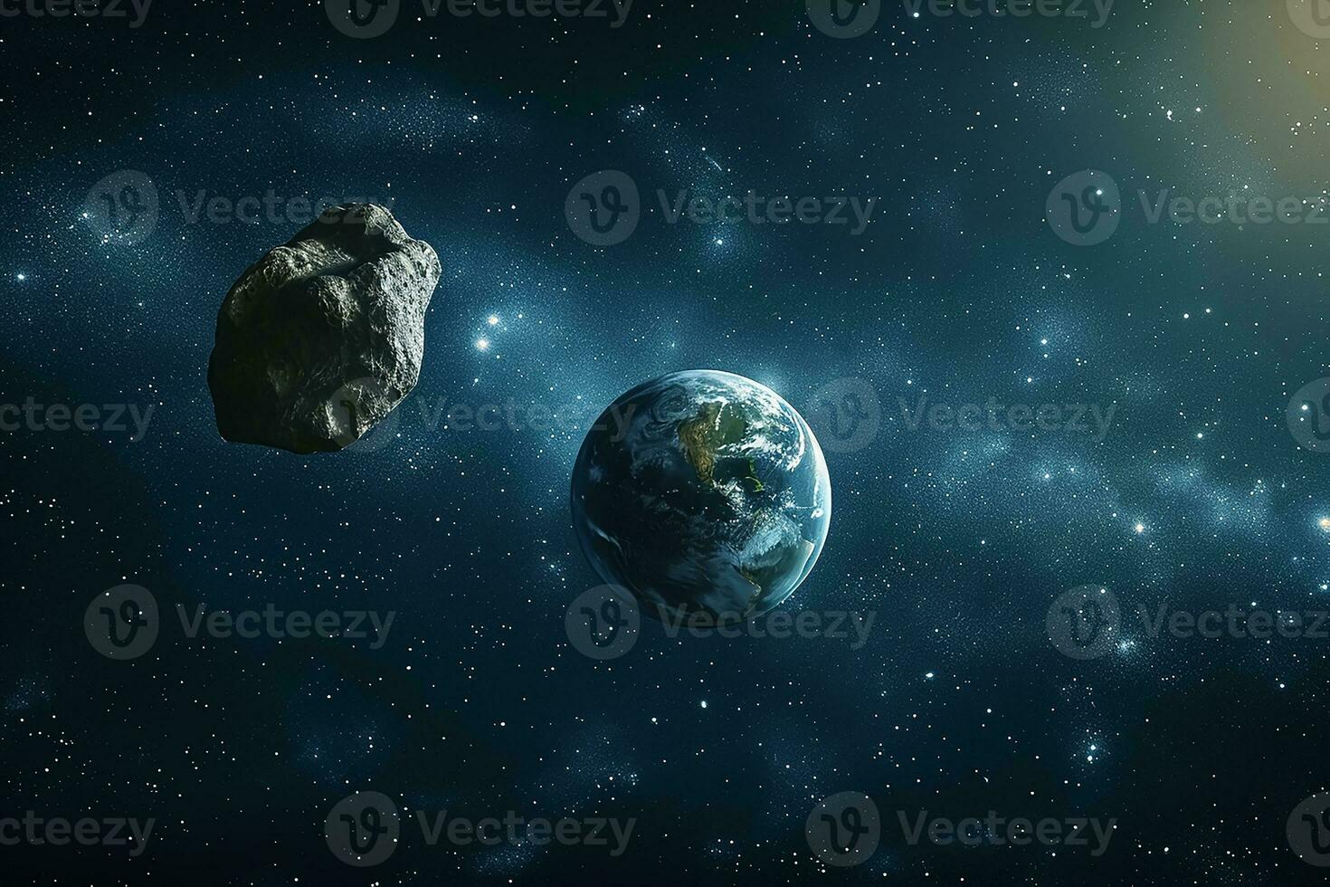 AI generated Asteroid in the space photo