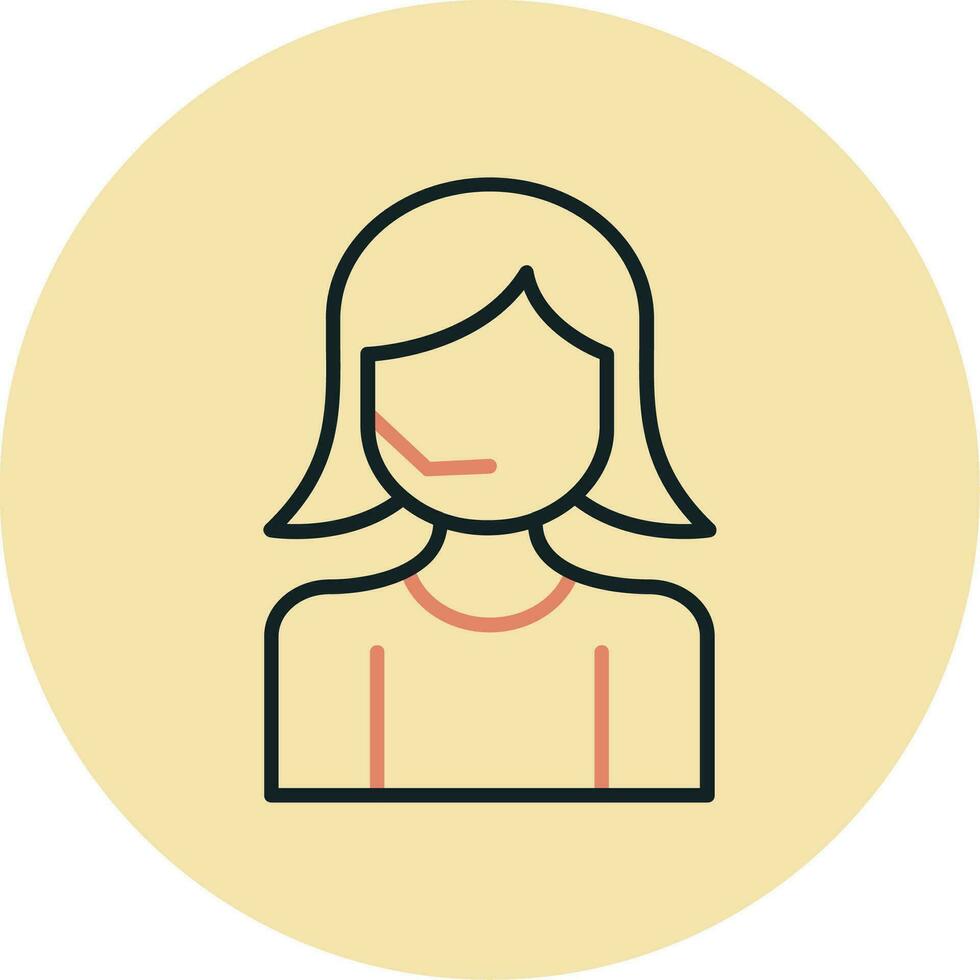 Call Center Agent Vector Icon