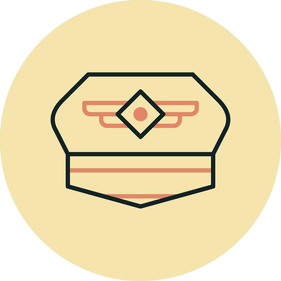 Pilot Hat Vector Icon
