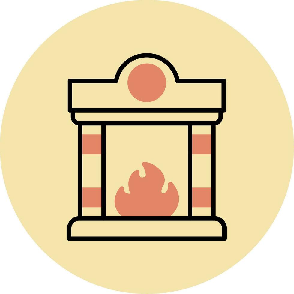 Fireplace Vector Icon