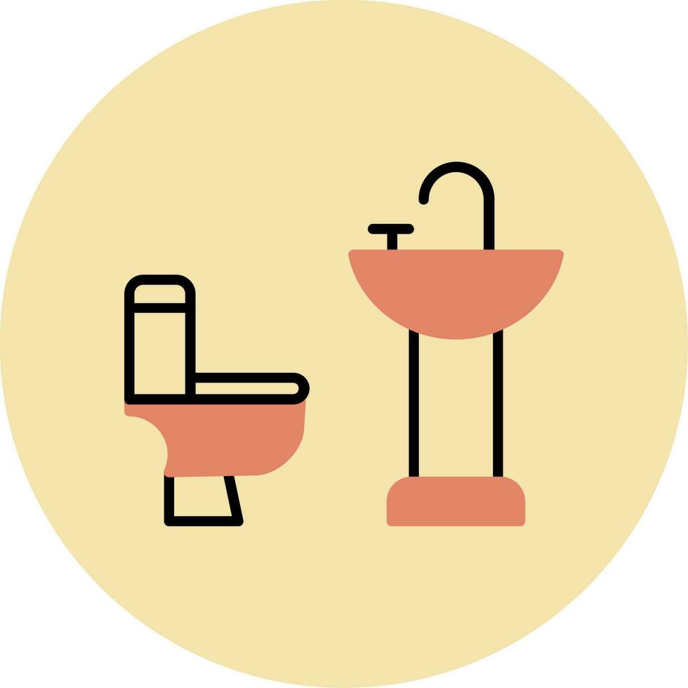 icono de vector de baño