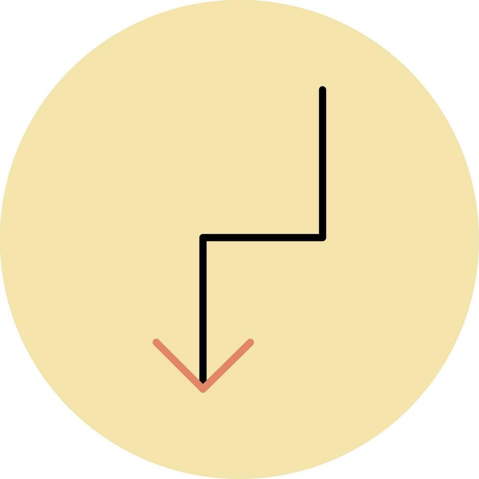 Zigzag Arrow Vector Icon