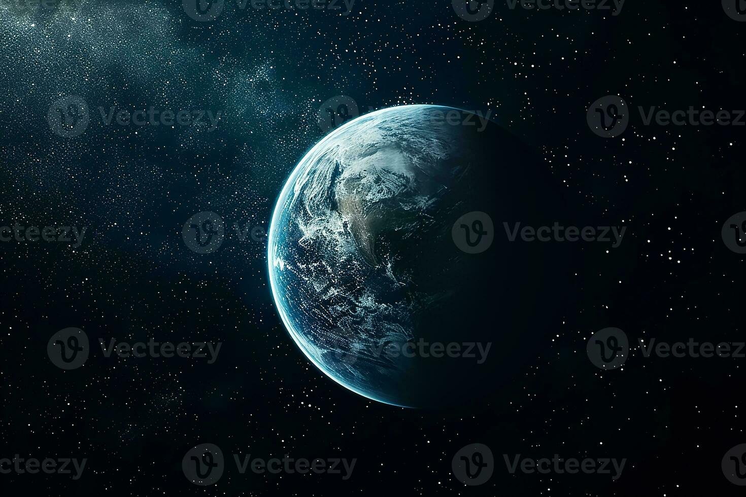 AI generated The planet earth view from space photo