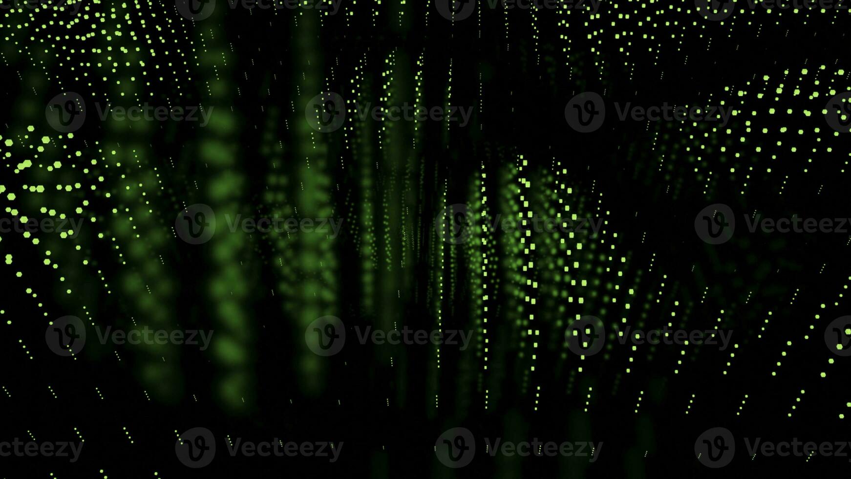 Hypnotic particle flows with light effect. Design. Luminous particles move in streams with light reflection. Hallucinogenic bifurcation of light and particles photo