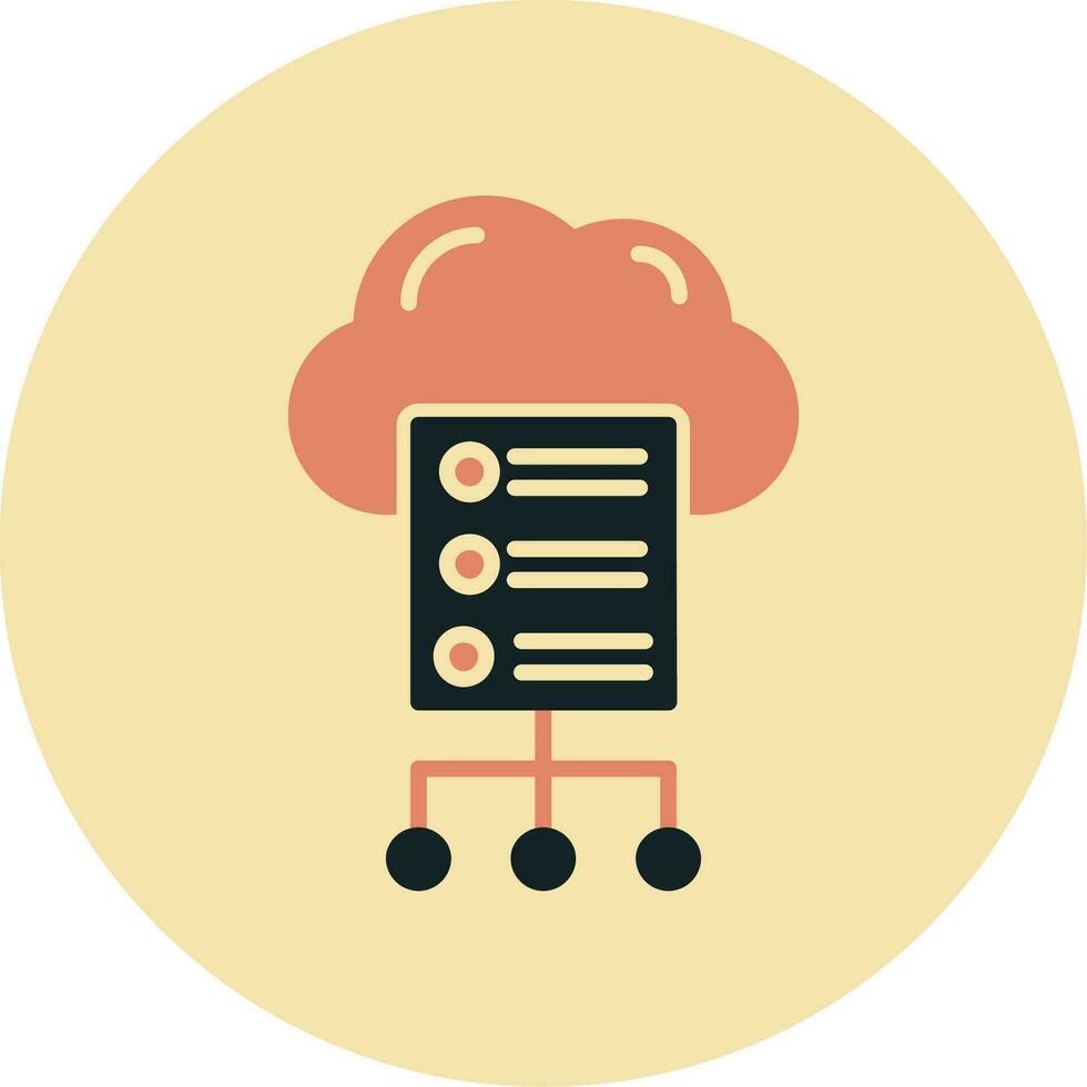 Cloud Server Vector Icon