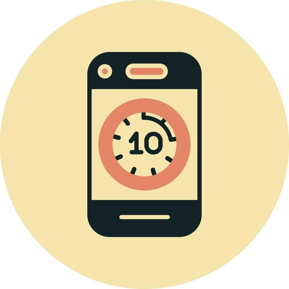 Mobile Phone Stopwatch Vector Icon