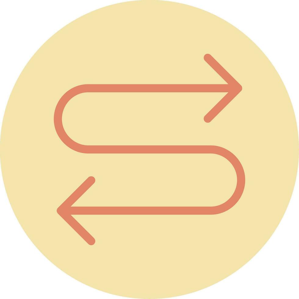 Zigzag Arrow Vector Icon
