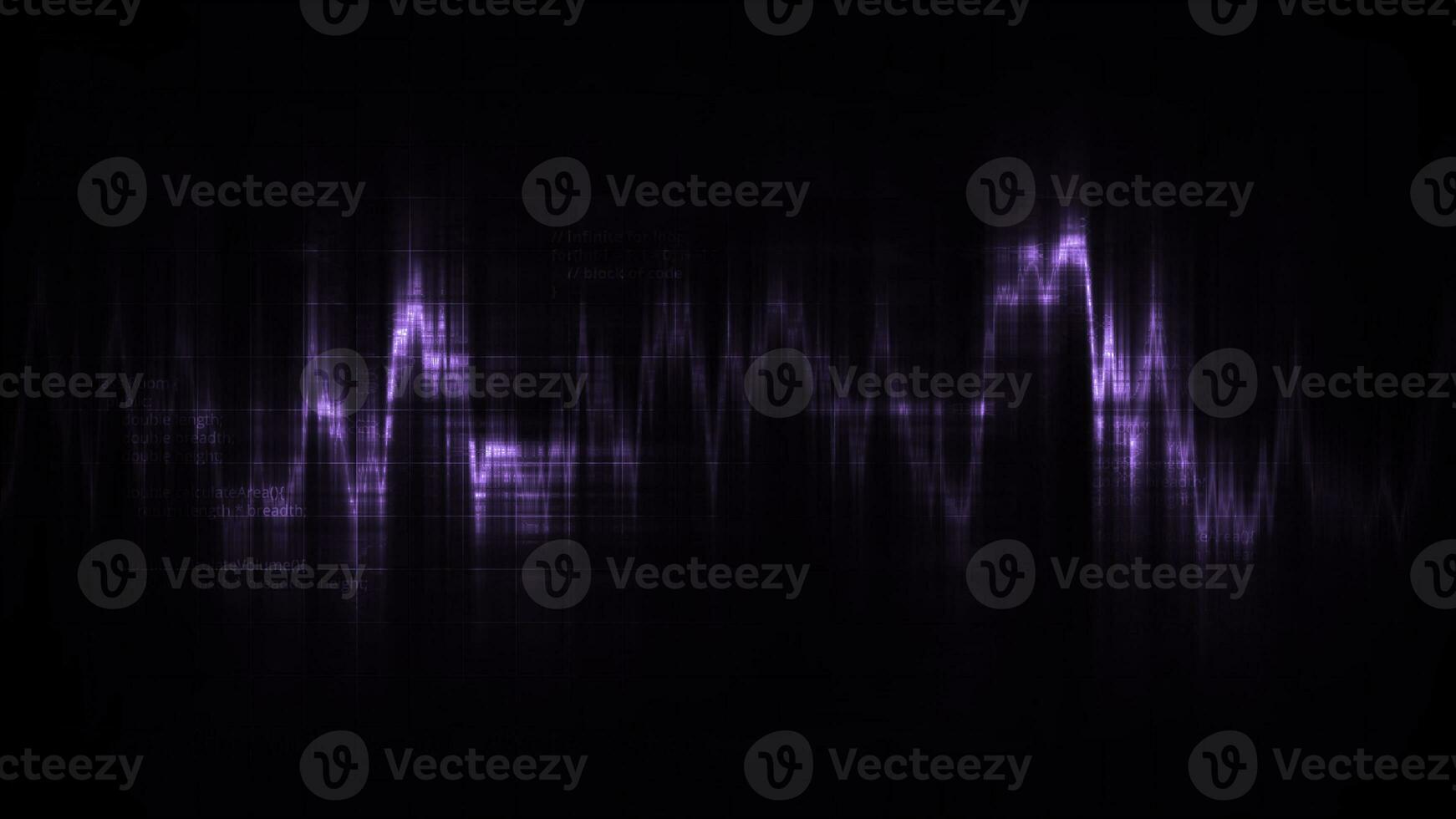 Audio wave simulation, medical research on a computer screen. Motion. Colorful pulsating signal on a dark screen. photo