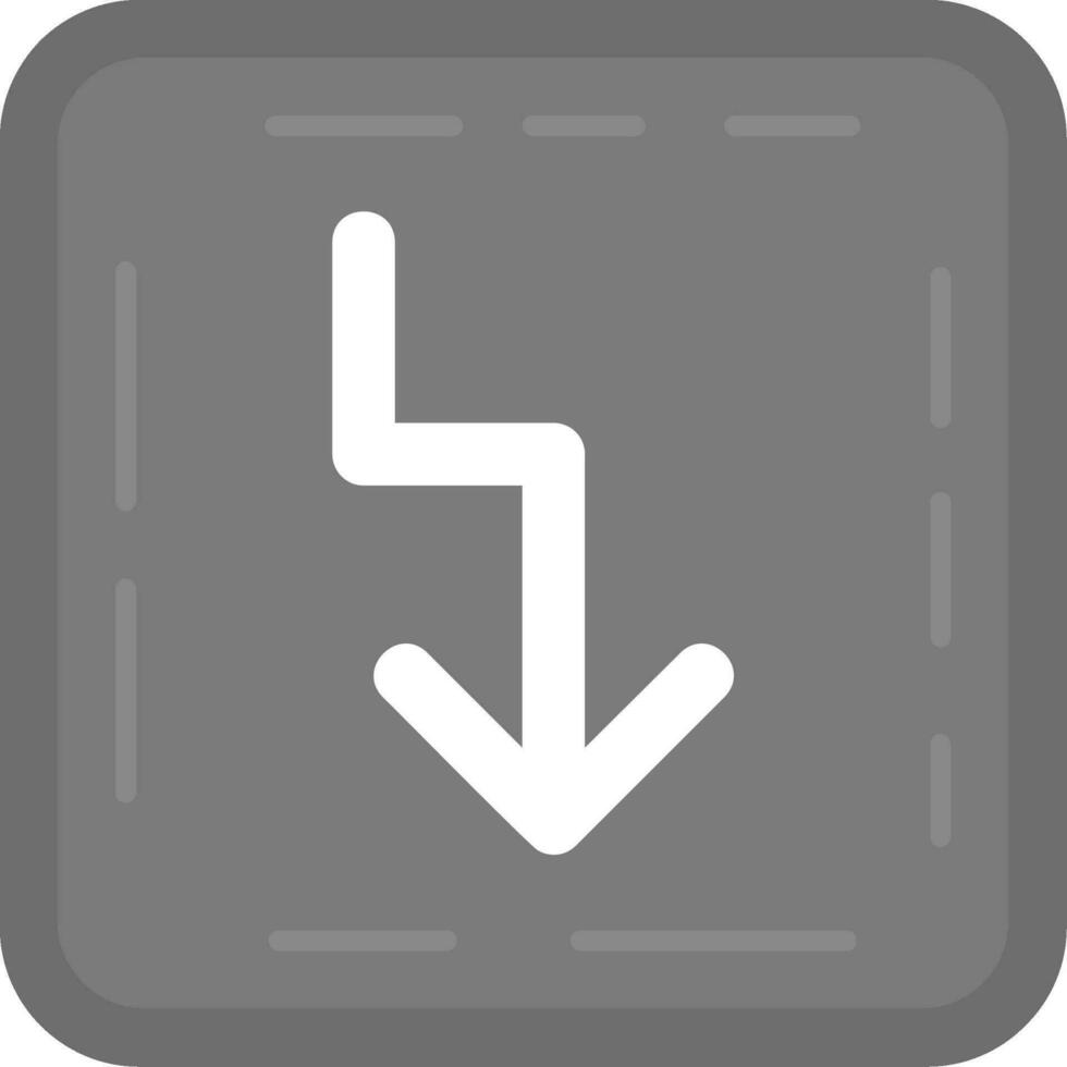 Zigzag Grey scale Icon vector