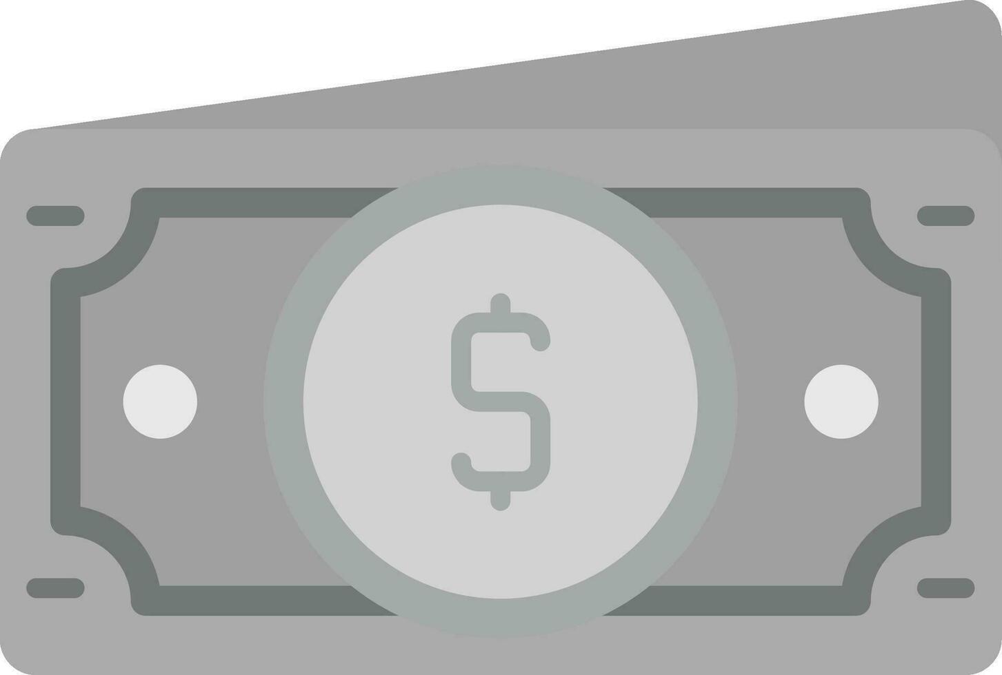 Dollar Grey scale Icon vector