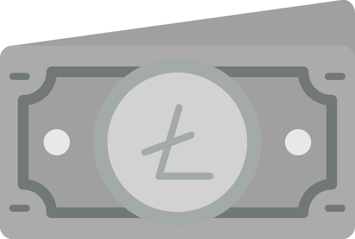 Litecoin Grey scale Icon vector