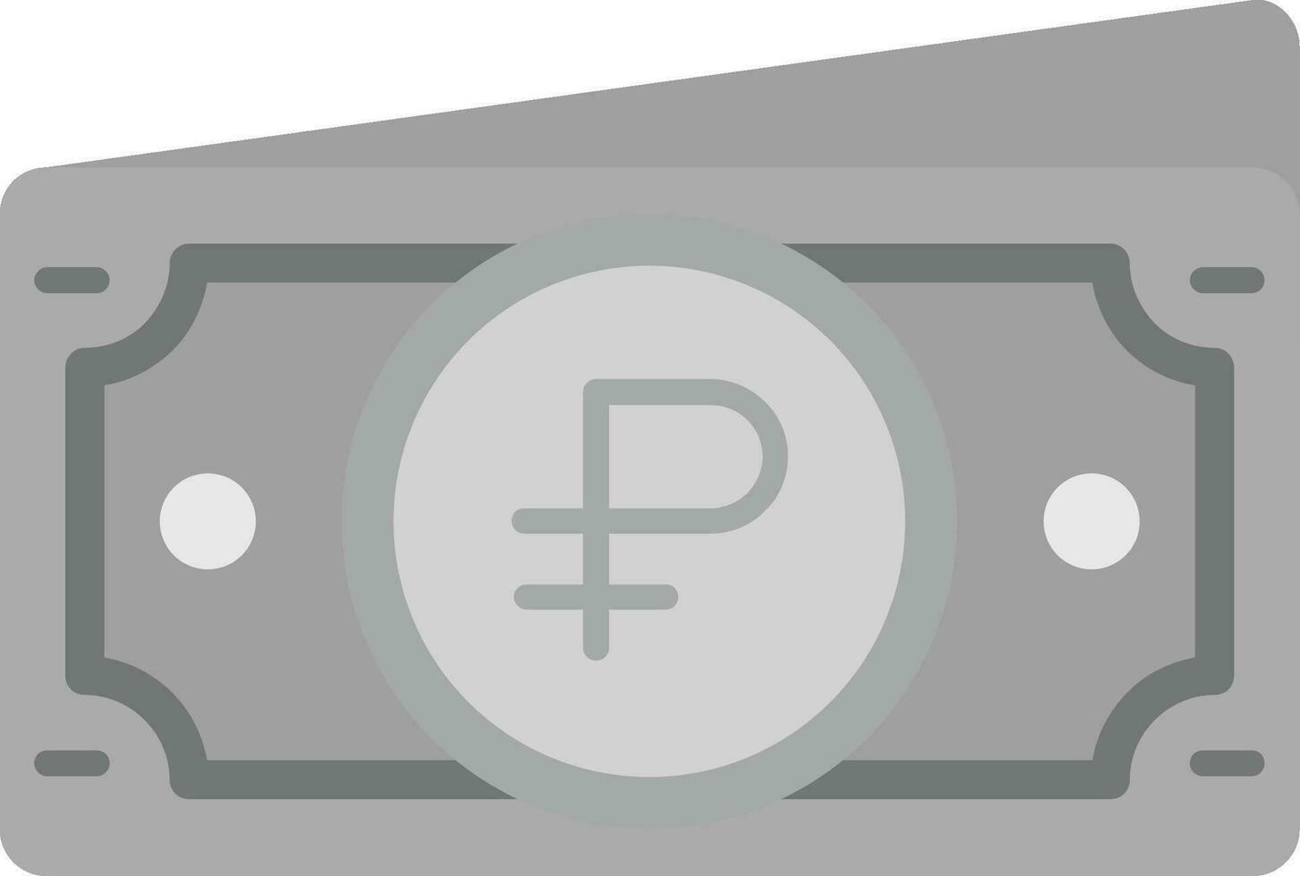 Ruble Grey scale Icon vector