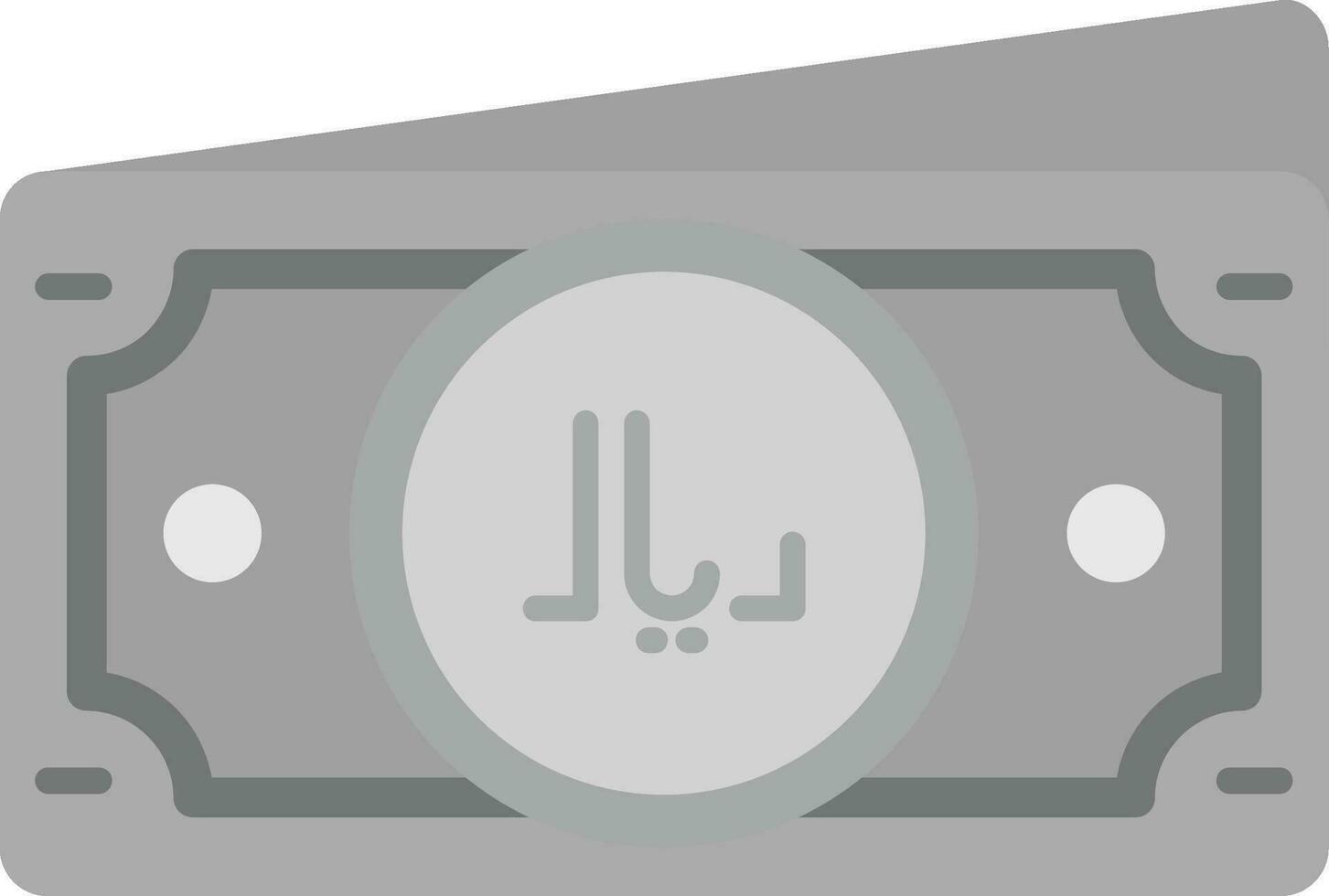 Riyal Grey scale Icon vector