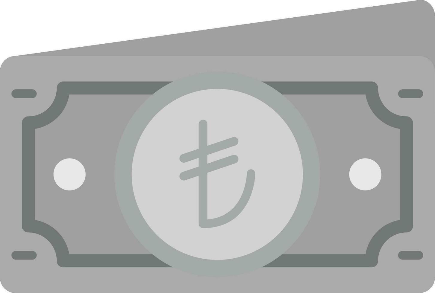 Turkish Grey scale Icon vector
