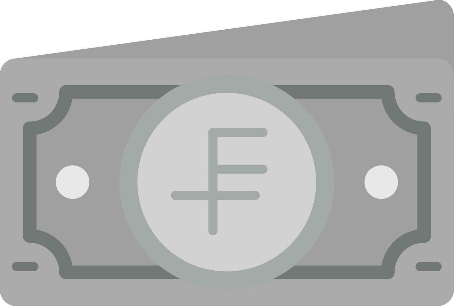 suizo franco gris escala icono vector