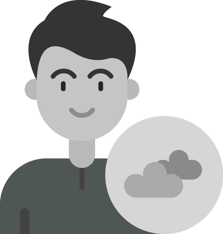 Cloud Grey scale Icon vector