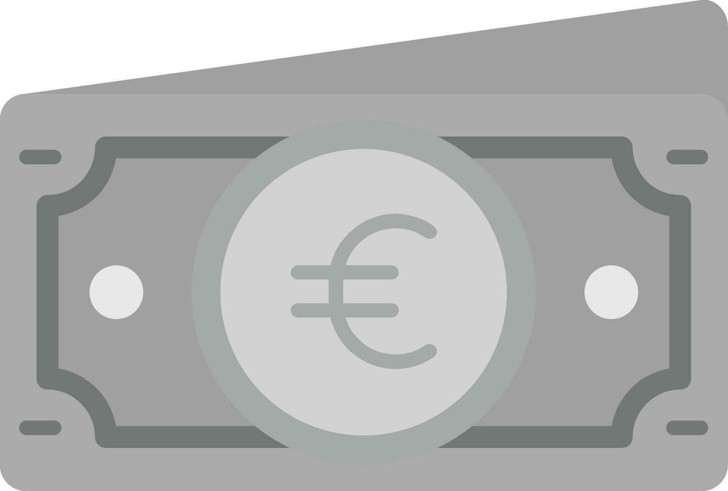 euro gris escala icono vector