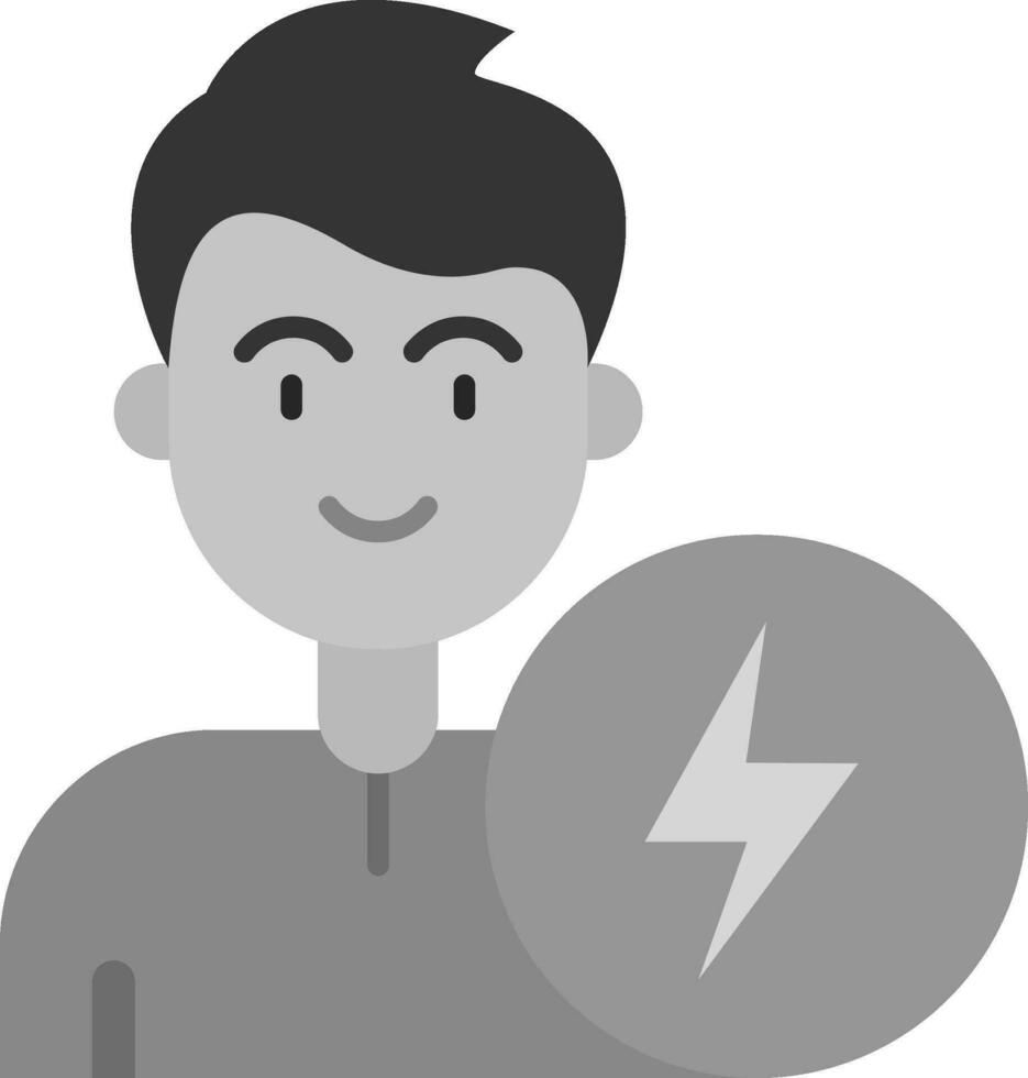 energía gris escala icono vector