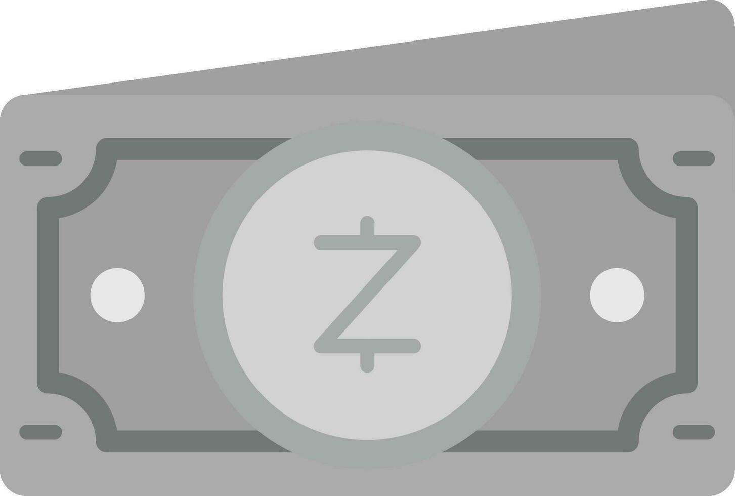 Zcash Grey scale Icon vector