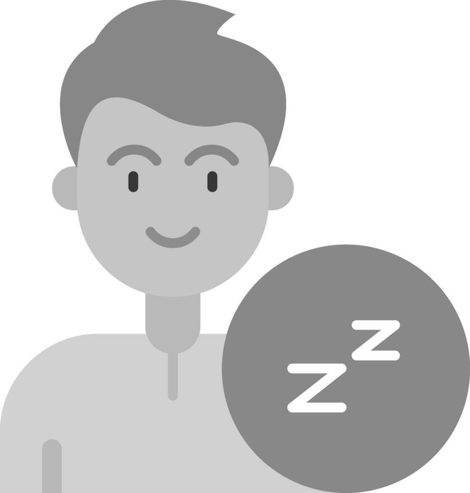 Sleep Grey scale Icon vector