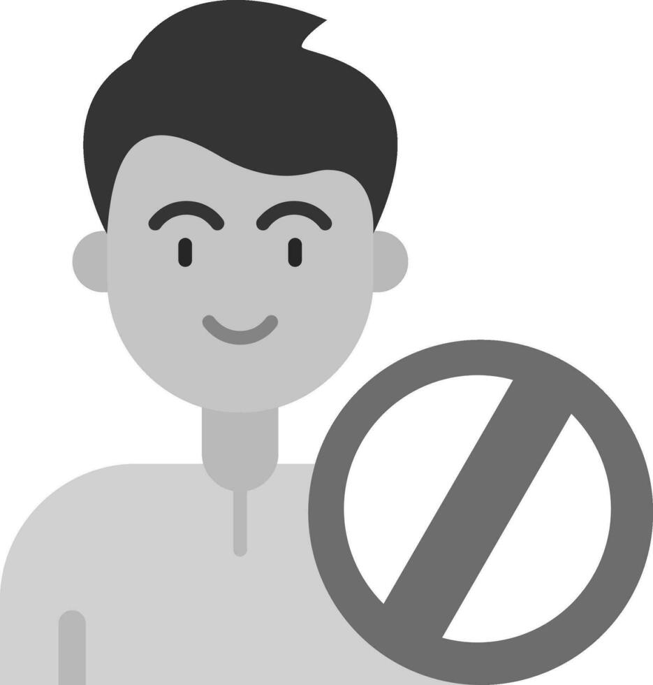 Ban Grey scale Icon vector