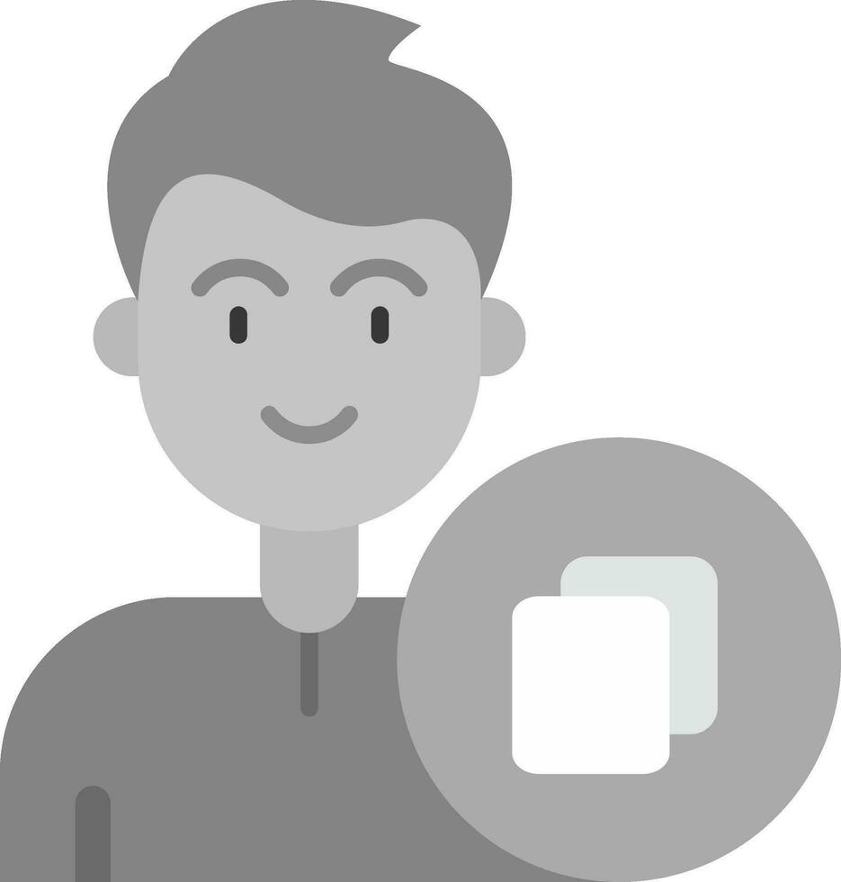 Copy Grey scale Icon vector