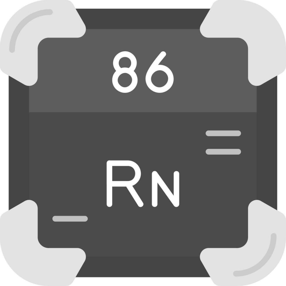 Radon Grey scale Icon vector