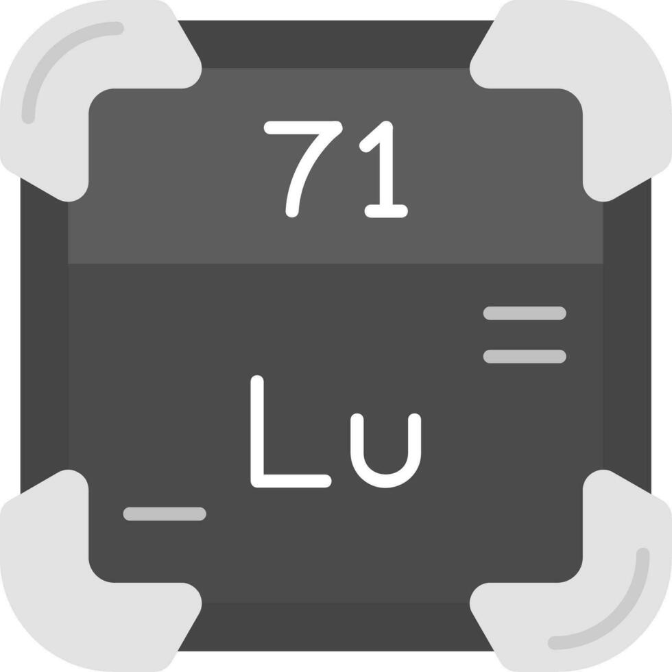 lutecio gris escala icono vector