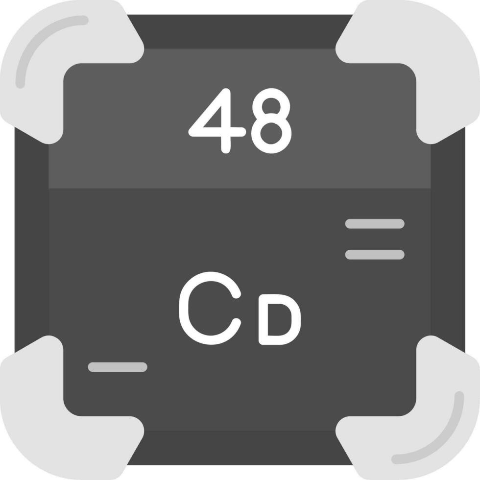 cadmio gris escala icono vector