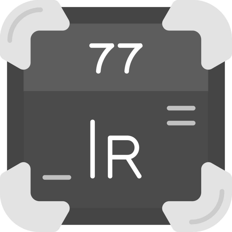 iridio gris escala icono vector