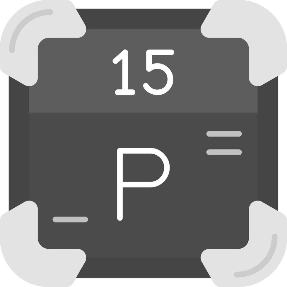 Phosphorus Grey scale Icon vector