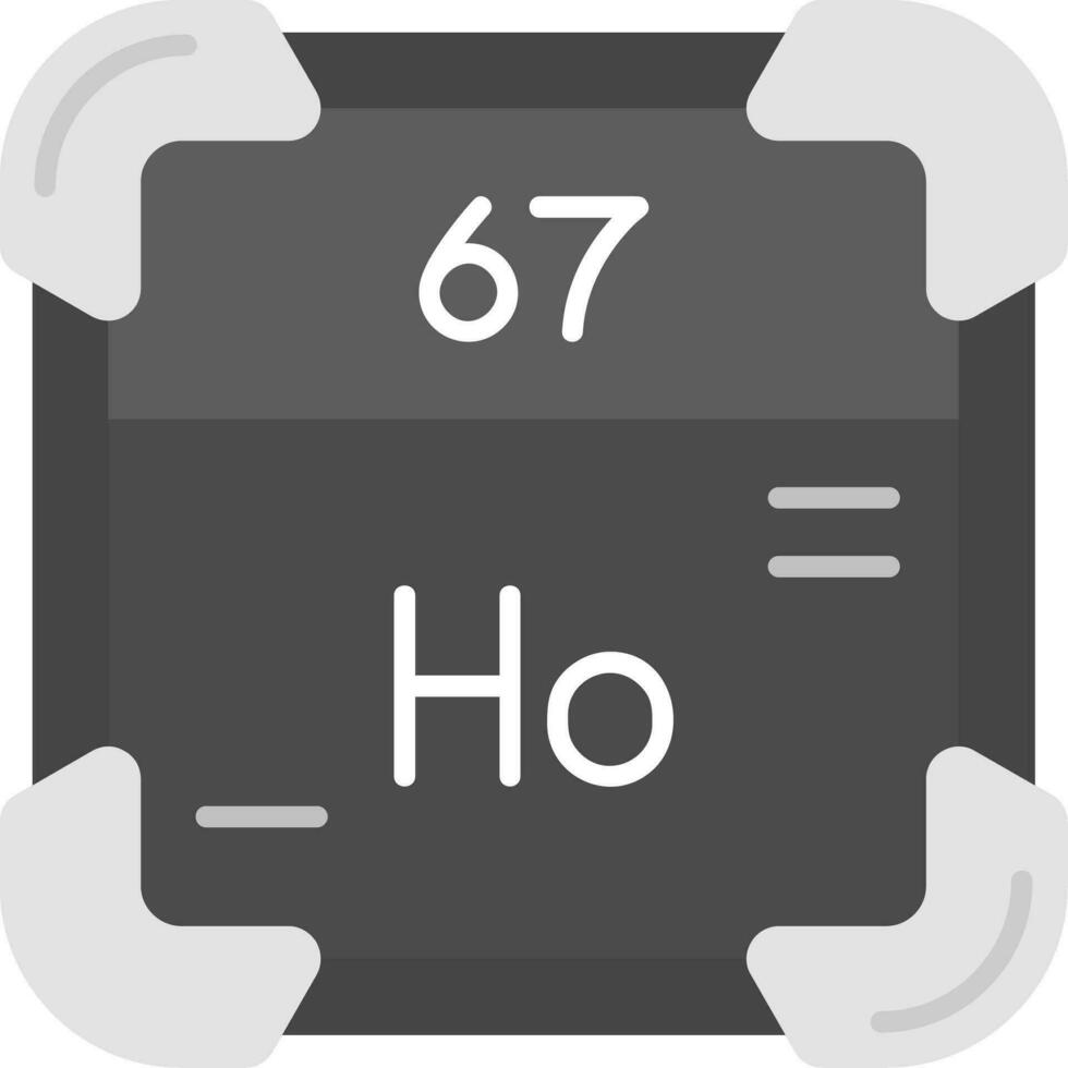 holmio gris escala icono vector